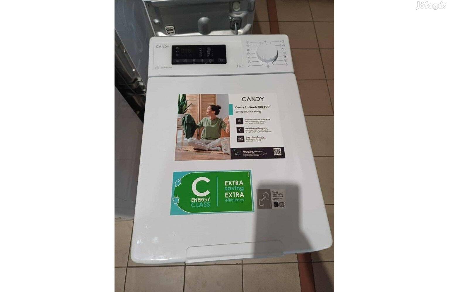 Outlet Candy TCA273D3-S Felültöltős Mosógép [O276] 6 hó garival